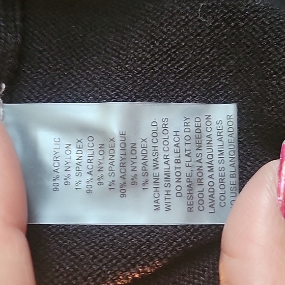 Vince Camuto Black Cowell Neck Sweater Dress, Size: L - Picture 11 of 11